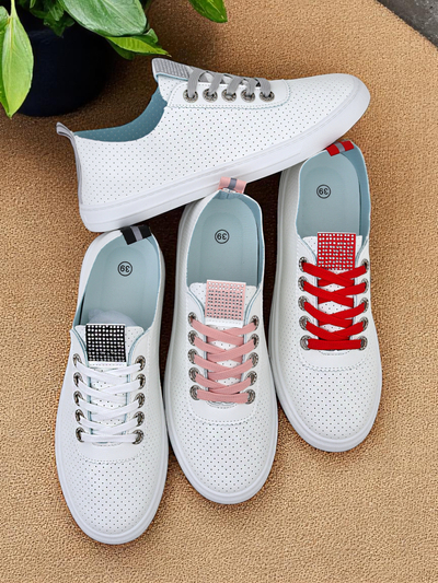 Royalfashion Damen-Ökoleder-Sneaker PureWalk