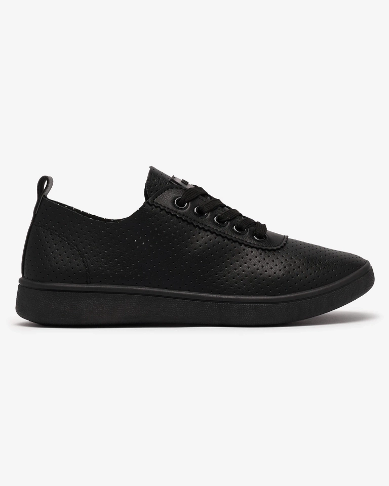 Royalfashion Damen durchbrochene Sneaker in schwarz Akeria