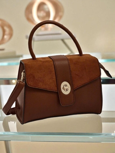 Camelia Handtasche aus Öko-Leder und Wildleder