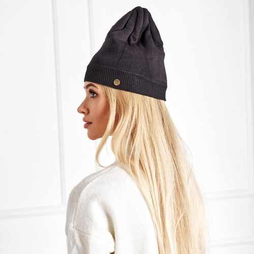 Темно-синя утеплена шапка unisex