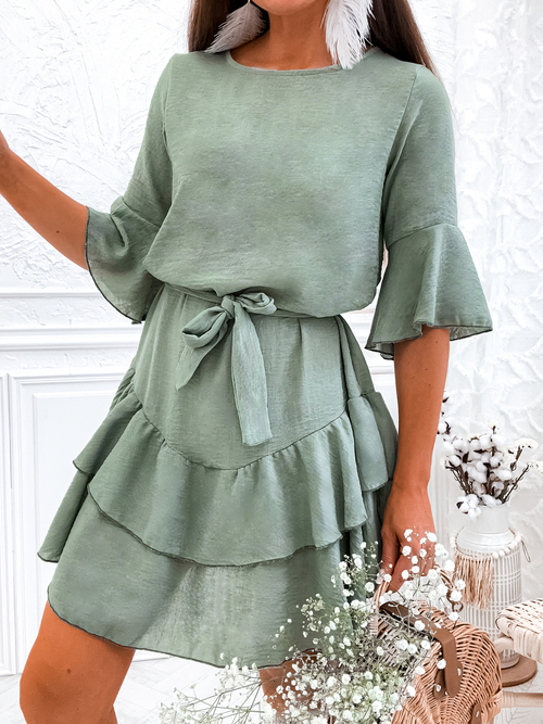 Лляна жіноча міні-сукня Royalfashion