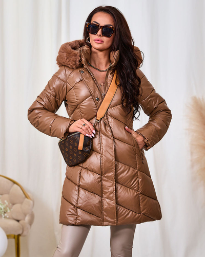 Royalfashion Hellbraune Damenjacke