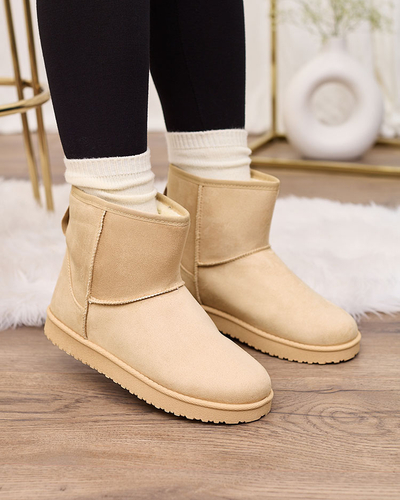 Royalfashion Damenstiefel a'la Schneestiefel in beige Regodo