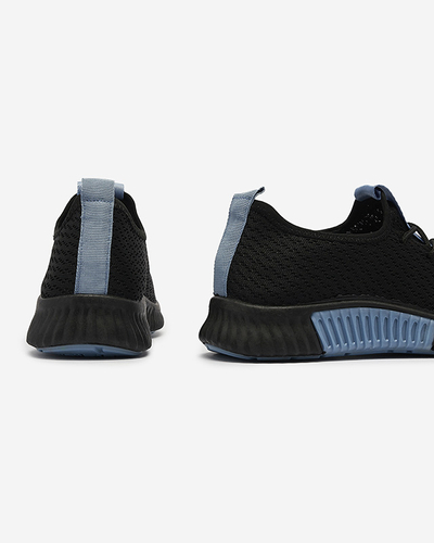 Schwarze Damen-Sportschuhe mit blauen Einsätzen Keteti - Schuhe