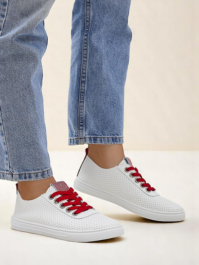 Royalfashion Damen-Ökoleder-Sneaker PureWalk