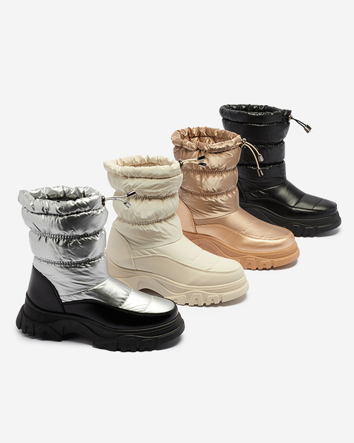 Чорні жіночі стьобані зимові черевики Dessi