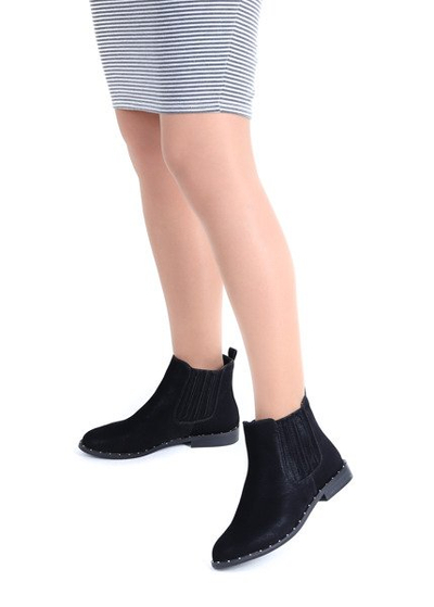 Czarne botki Audria- Obuwie