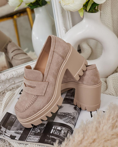 Royalfashion Damen Mokassins auf einem Pfosten Narvoti