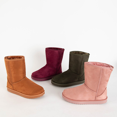 Dunkelgrüne Glatt-Schneestiefel Lesledi - Schuhe