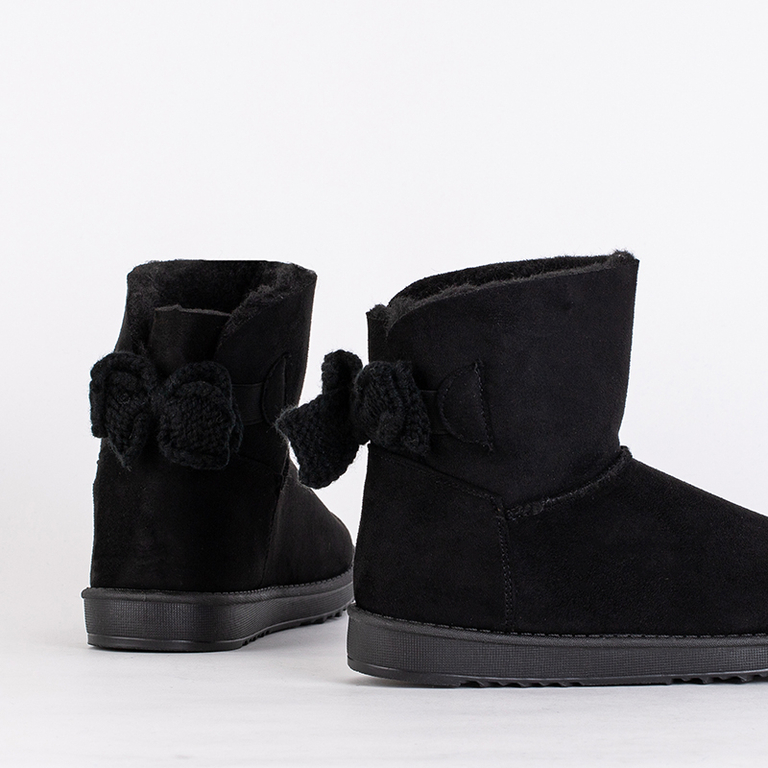 Damenstiefeletten Aurelia in Schwarz mit flachem Absatz