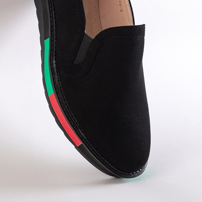 Schwarze Damen-Slipper aus Öko-Wildleder Spesi - Footwear