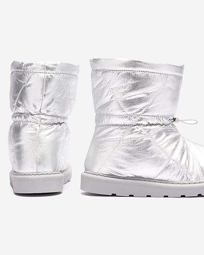 Silberne Damen Isolierte Stiefel a'la Schneestiefel Kaliolen - Footwear