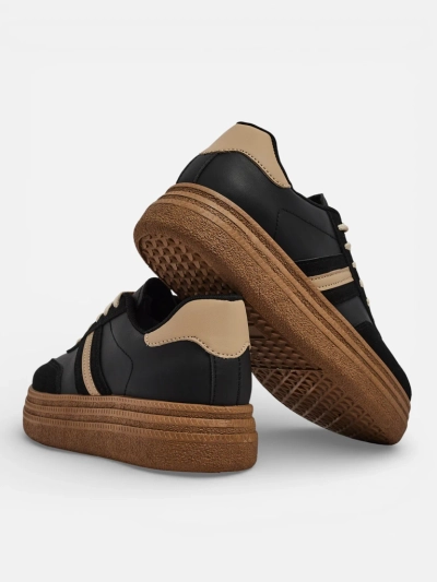 Damen Sneakers Luna Schwarz Ökologisch Casual für den Frühling