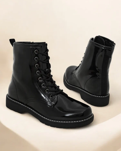 Royalfashion Damen Schnürstiefeletten Lacerro