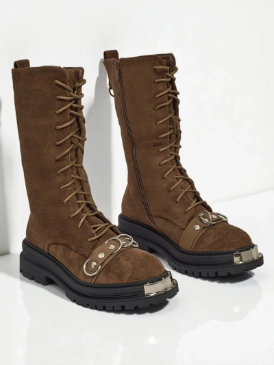 Royalfashion Damen Stiefeletten Werces zum Schnüren