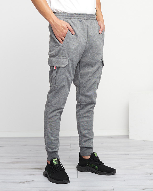 Graue Herren-Jogginghose mit Taschen - Kleidung