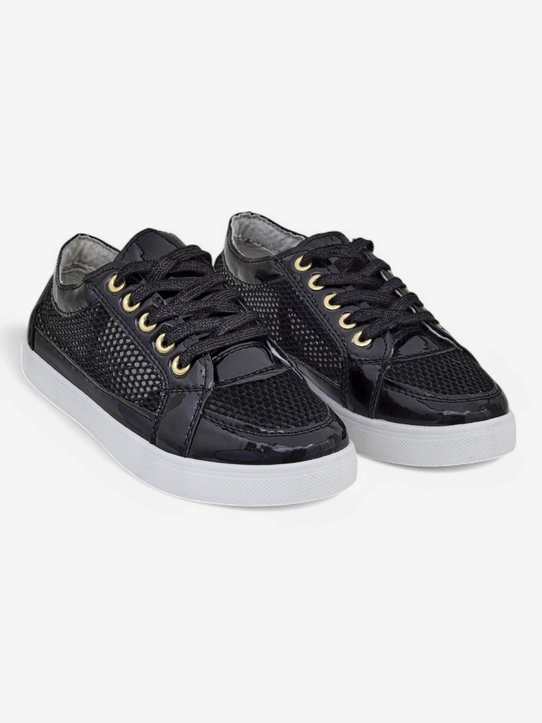 Royalfashion Patent Damen Sneaker aus ökologischem Leder Azzuros