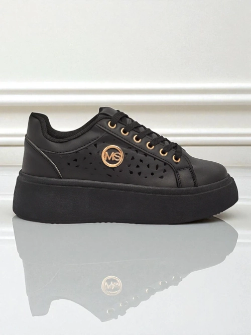 Aurelia Nero - Чорна платформа Royalfashion з екошкіри, модель LH201-8