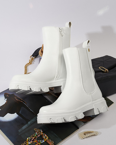 Hohe Damenstiefel in weiß Vyvieva- Footwear