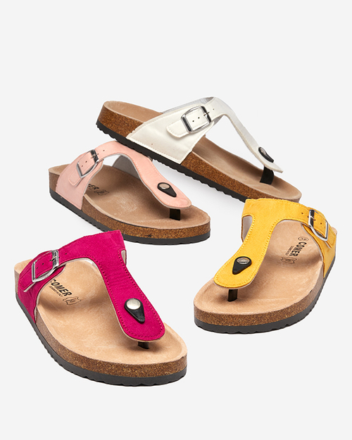 Білі жіночі шльопанці Sodifo