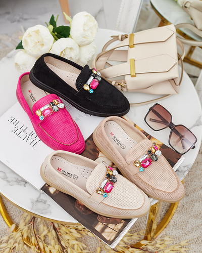 Royalfashion Damen durchbrochene Mokassins Mettele