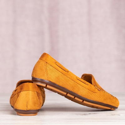 Braune Slipper mit durchbrochener Eleonora-Dekoration - Schuhe 1