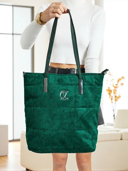 Damen Shopper Handtasche Caryenne aus Öko-Wildleder