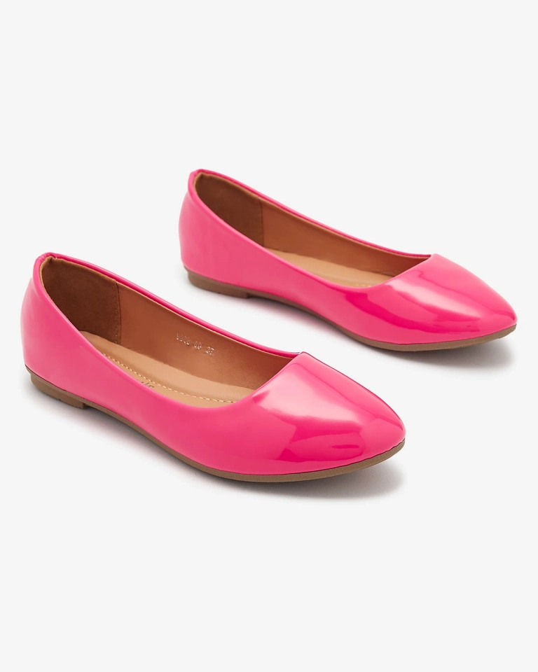 Neonrosa lackierte Damen-Ballerinas Fama - Footwear