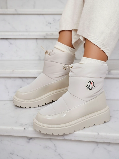 Royalfashion Жіночі черевики-сліпони для снігу кремового кольору Ireda