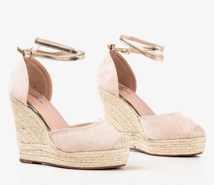 OUTLET Puder Espadrilles auf einem hohen Keil Sablac - Schuhe