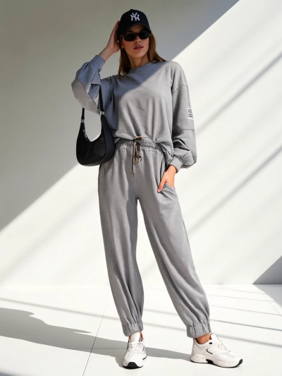 Royalfashion Damen Baumwollset mit Bündchen an den Beinen