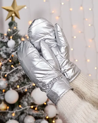 Royalfashion Women's Silver Gloves