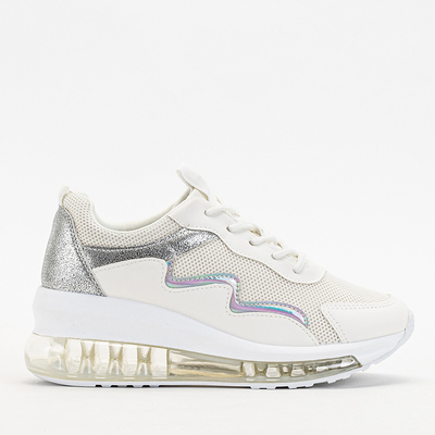 OUTLET Creme Damen Sportschuhe auf Keilabsatz Runiso - Schuhe