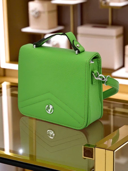 Royalfashion Kleine Damenhandtasche aus Ökoleder Vintage Moderno