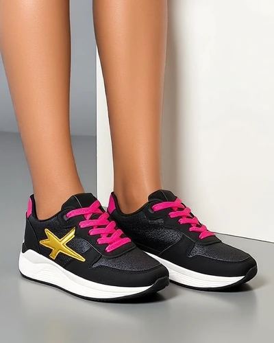 Royalfashion Damen Sneakers mit Glitzer Avenues