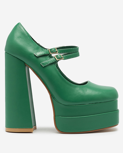 Grüne Damenpumps mit hohem Stiletto Edisa - Schuhe