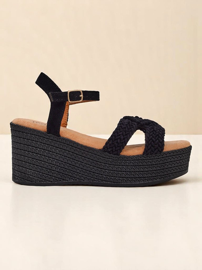 Royalfashion Damen Keilsandaletten geflochten Sunny Day