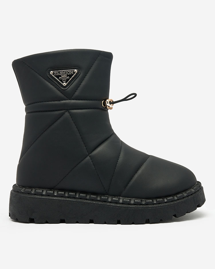 Royalfashion Schwarz Damenstiefel a'la Schneestiefel Oterika