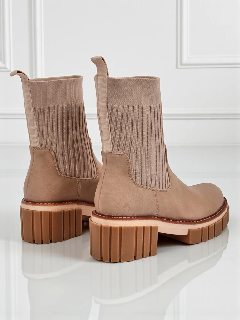 Damen Stiefeletten mit Blockabsatz aus Öko-Leder Ivy Storm