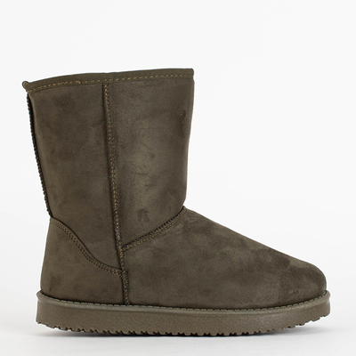 Dunkelgrüne Glatt-Schneestiefel Lesledi - Schuhe