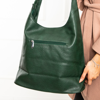 Grüne Shopper-Tasche für Damen mit Aufschriften - Accessoires
