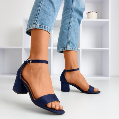 Сині босоніжки на підборах Birma