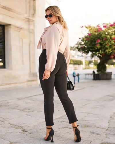 Royalfashion Damen Treggings-Hose mit Zirkonen PLUS SIZE