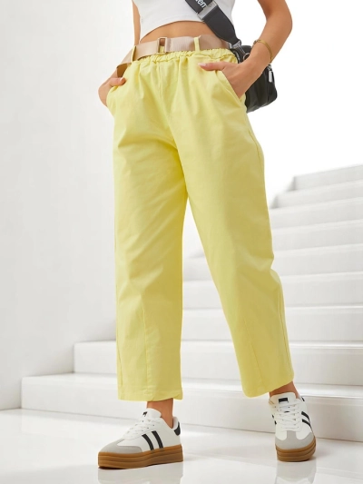 Royalfashion Baumwolle gerade Damenhose Stoff
