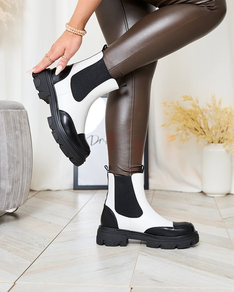 Royalfashion Weiße Damenstiefel Userrus