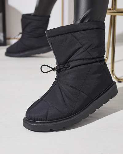 Schwarze Damen Isolierte Stiefel a'la Schneestiefel Kaliolen - Footwear