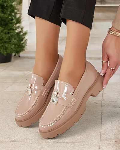 Royalfashion Жіночі лаковані мокасини Bemies