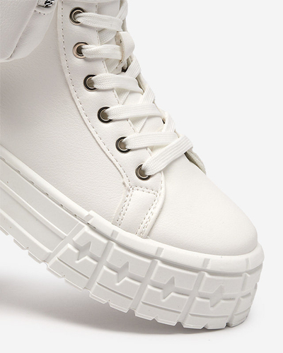 Damen Sportschuhe aus Öko-Leder in Weiß Kolibs- Footwear