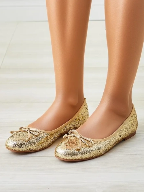 Royalfashion жіночі балетки з блискітками та бантом Aramie