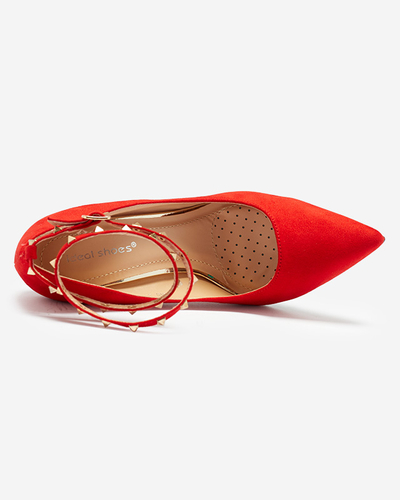 Rote Damen-High-Heels mit Knöchelriemchen Altans - Schuhe